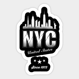 New York City Slogan Vintage Style Sticker